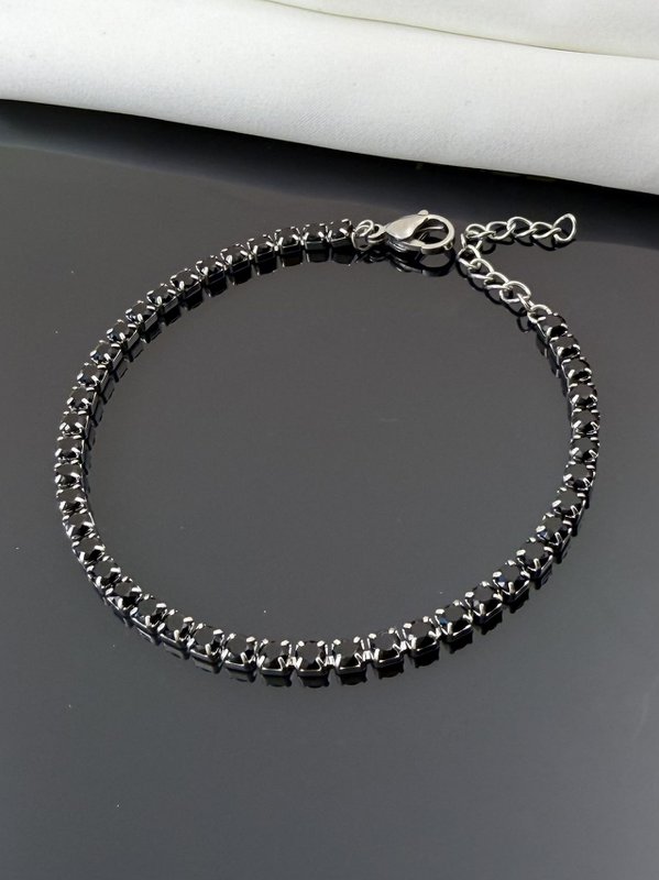 Rivière Crystal River armband roestvrij staal goud elegante glanzende trend
