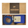 Gift Box belt Jan and Electric Blue Dots socks