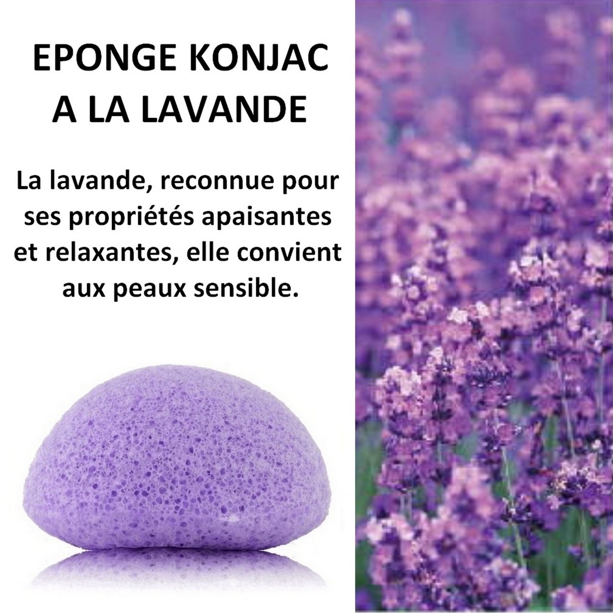 Natural Konjac Sponge for Lavender Face