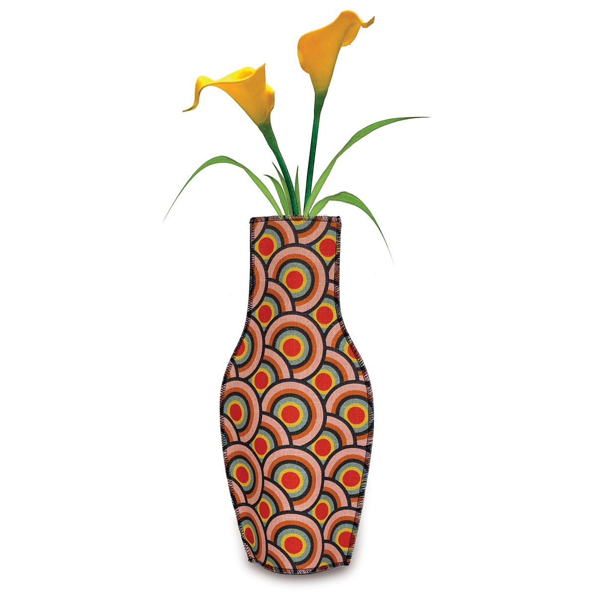 Vase à fleurs en coton des années 70