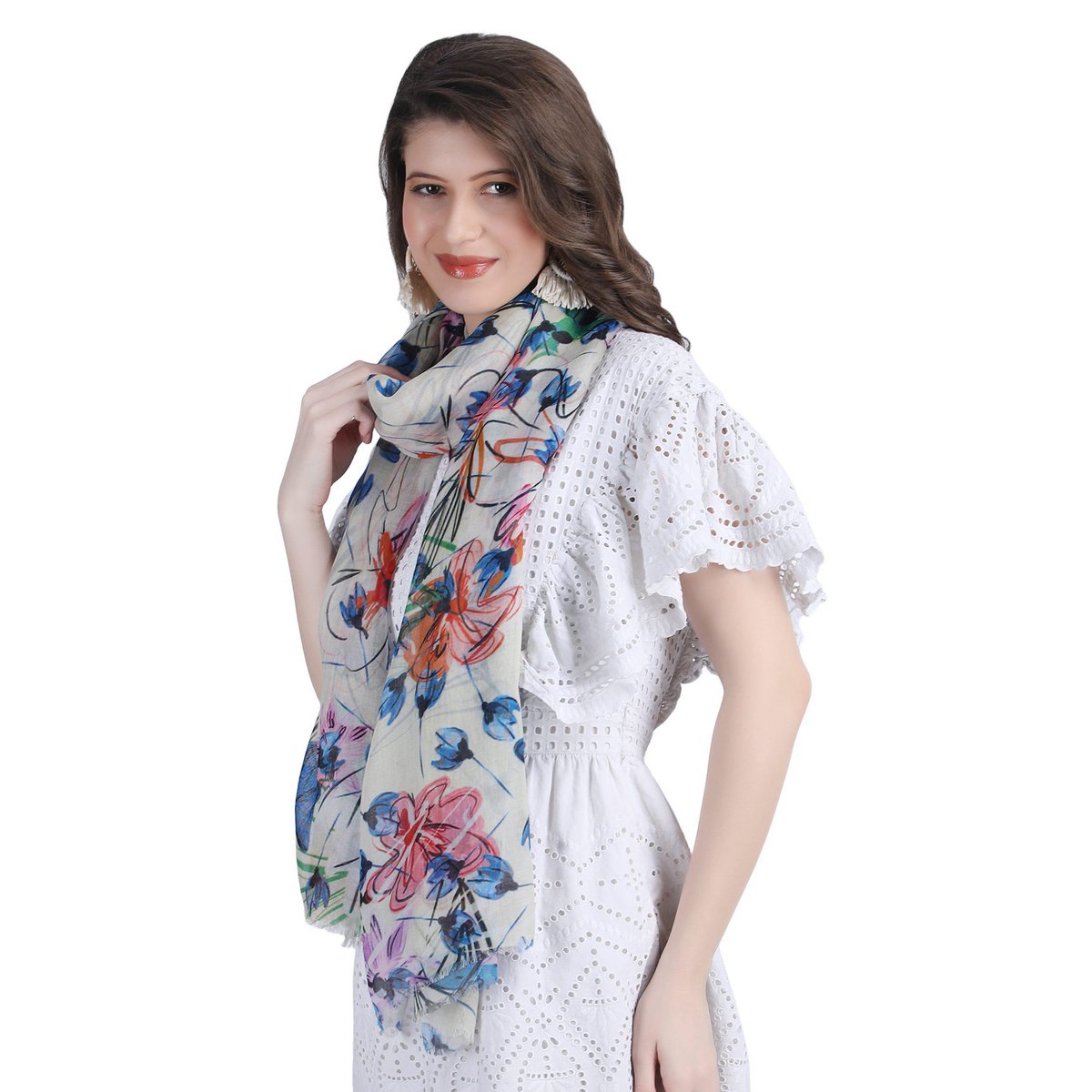 Silk scarf ladies jump