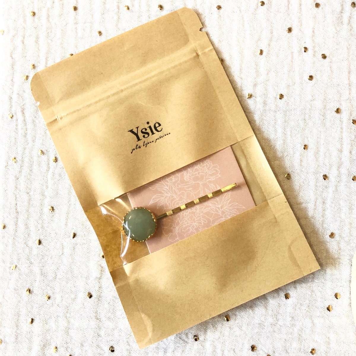 Barrette épingle Margaux Quartz rose