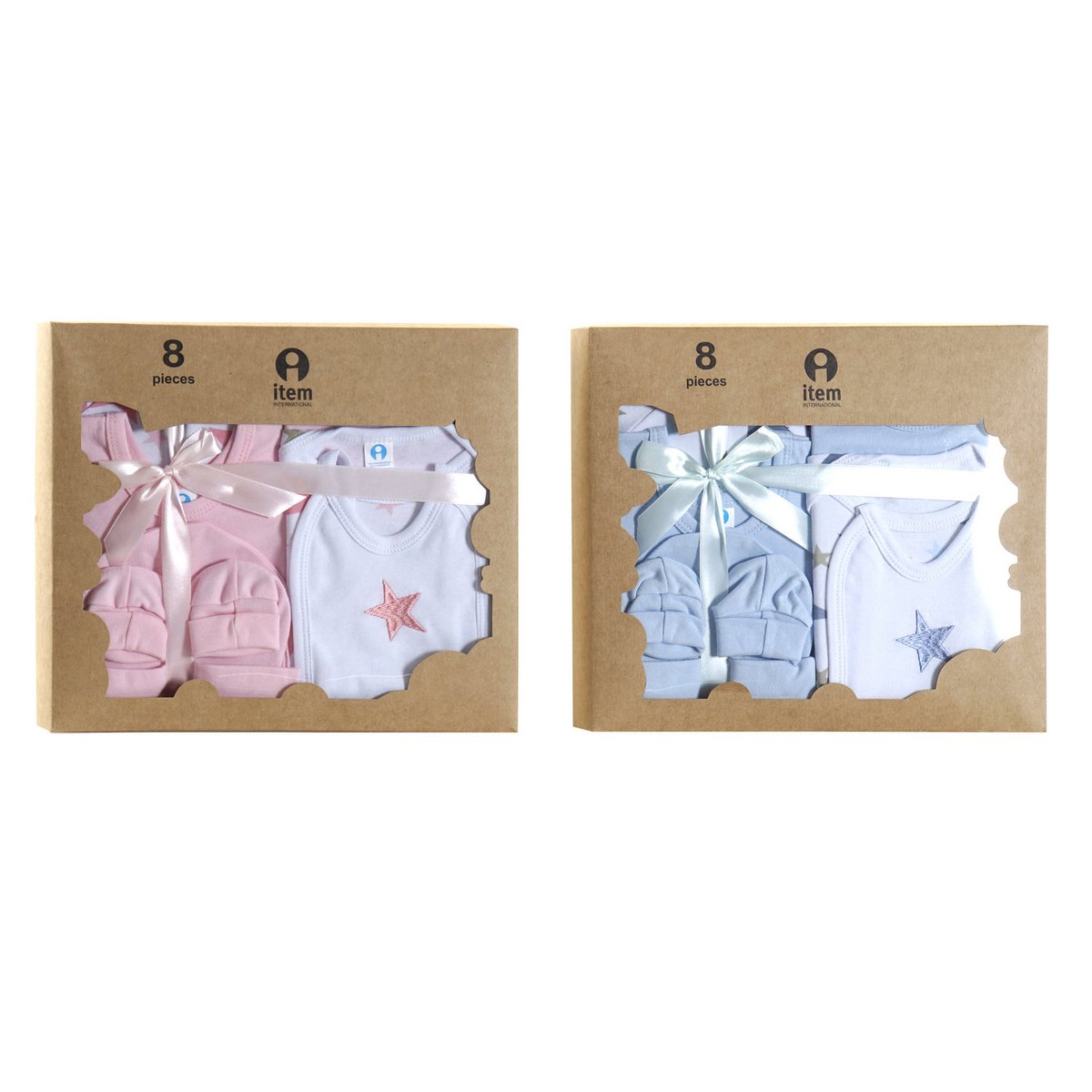 BEBE SET 7 ALGODON 33X30 0-6 MESES ESTRELLAS 2 SUR BE169983