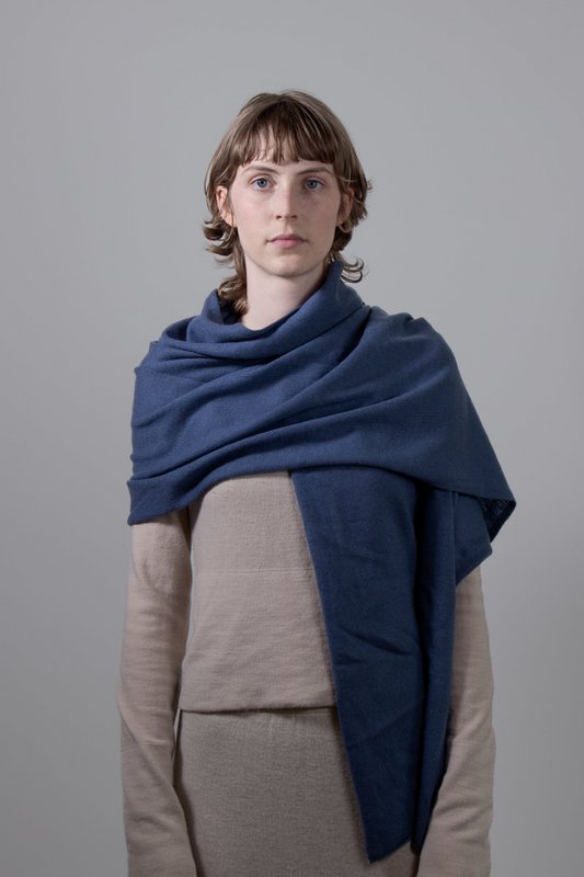 Løs kant - 100% ren cashmere strikket indpakning tørklæde, 60*180 cm