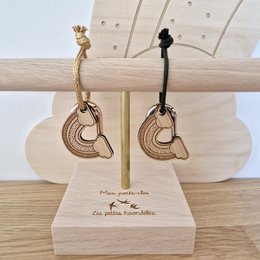 Portachiavi in ​​legno - Arcobaleno