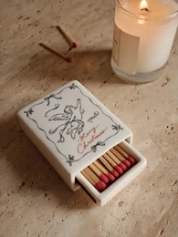 Streichholzschachtel aus Keramik – Weihnachtsengel