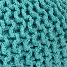 Pouf Ø 55 H 37 H 37 Strickhocker Sitzpouf Bodenkissen nachhaltig