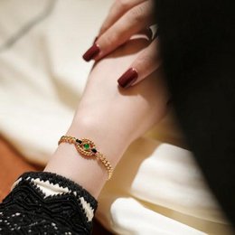 Bracciale a catena Luxe con onice verde