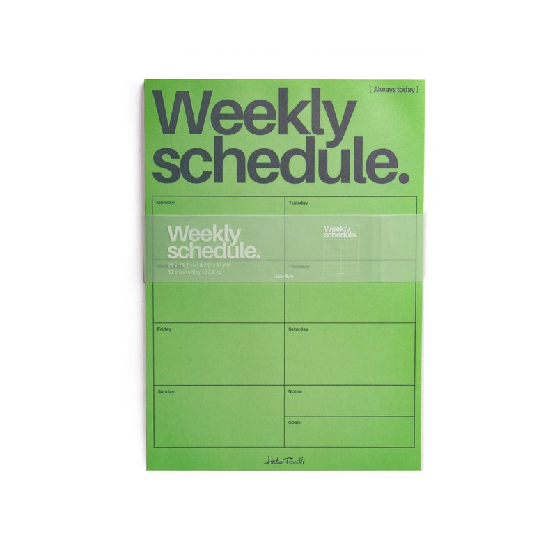 ORGANIZADOR SEMANAL VERDE HF