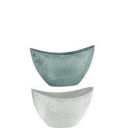 Plastic Jardiniere Style, 2 farver, L24cm, B10cm, H14cm, grøn, lysegrøn