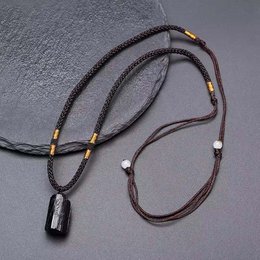 Protection gloss - collier avec tourmaline noire