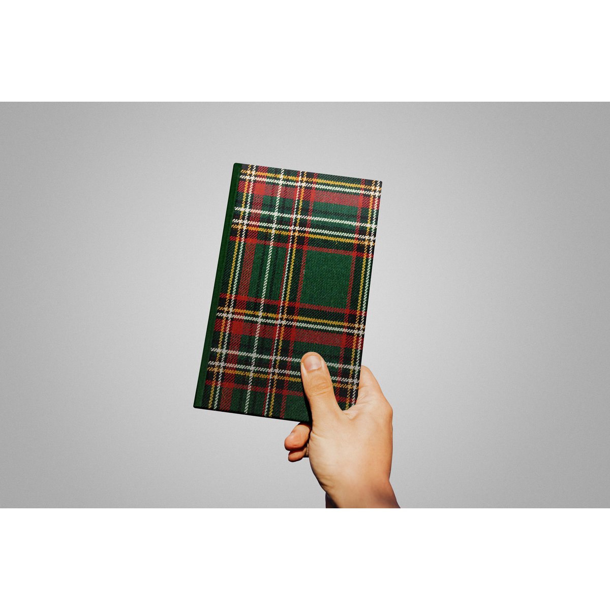 Tartan A5/A6 Notebook - GRØNNE/RØDE FIRKANTER
