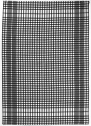 Schwarzes Geschirrtuch mit kleinen Quadraten