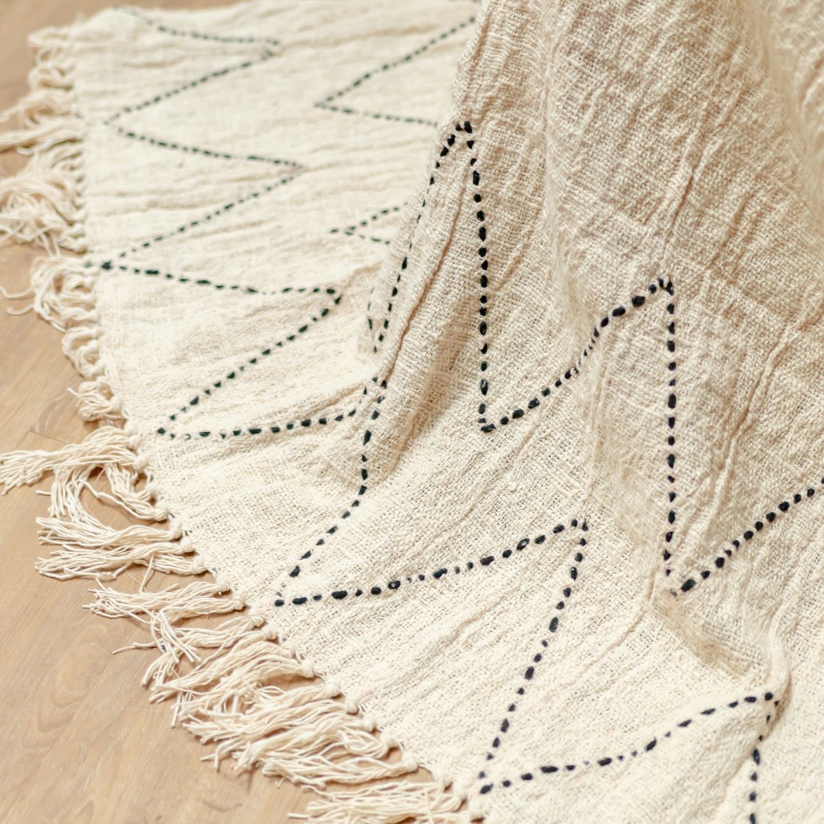 Couverture en coton | Couvre-lit | Couvre-lit | Couverture de canapé 140x200 cm LINGGAH tissée à la main en coton