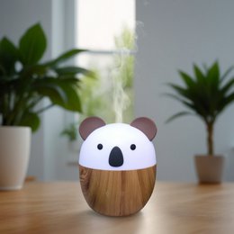Woofie Diffusore di oli essenziali – Diffusore di aromaterapia a freddo ad ultrasuoni – Diffusore elettrico per fragranze per la casa – Alimentazione USB, illuminazione ambientale a LED, silenzioso e compatto