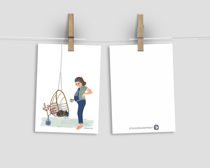postcard - series 'bellies' - hanging chair