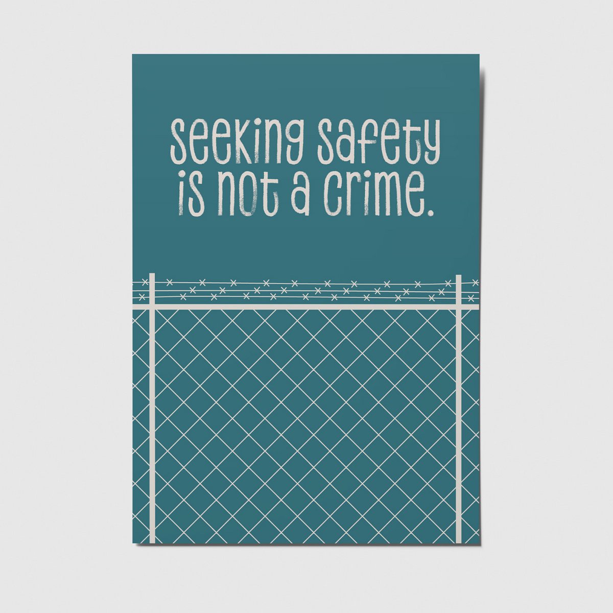 seeking safety - A6 Postkarte