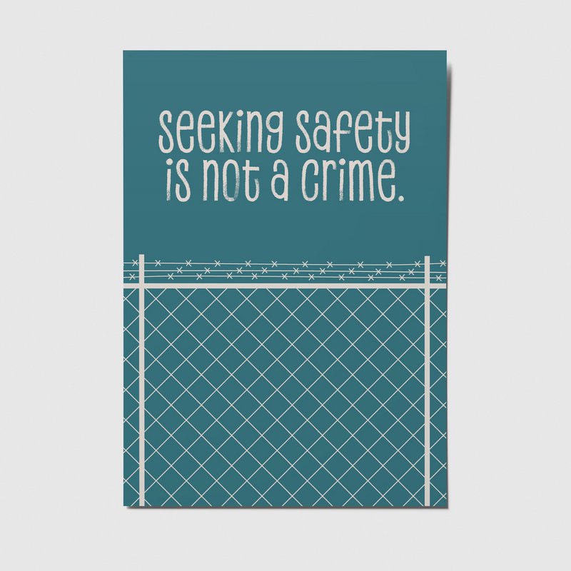 seeking safety - A6 Postkarte