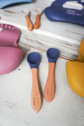 Silicone spoon dark blue 14 cm Little Isabelle Rose