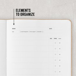 Memos Organisations-Schreibwaren-Notizbuch