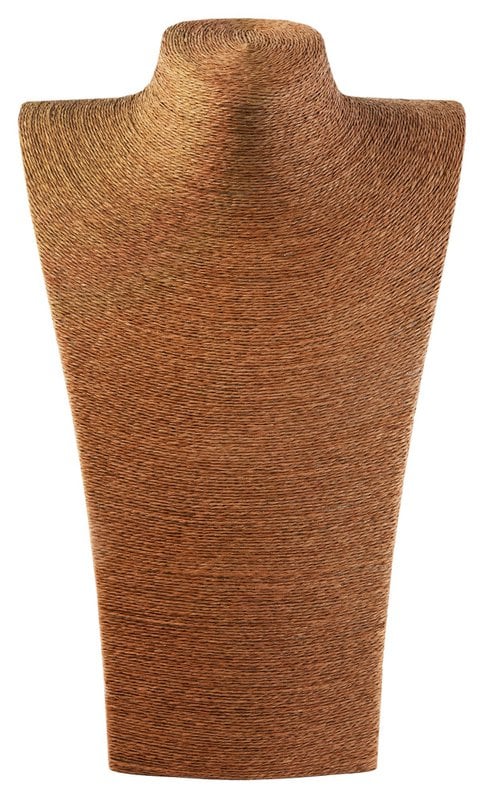 Bust, bast fiber, light brown, 36 cm x 23 cm