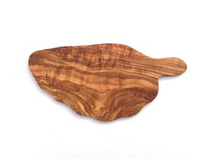 Ontbijtplank met handvat 22 cm extra plat Lichtgewicht gemaakt van olijfhout