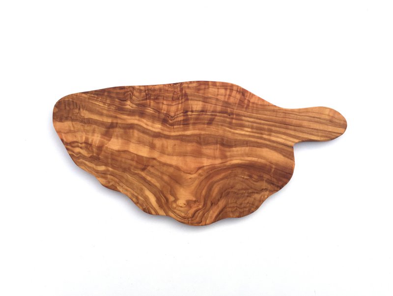 Ontbijtplank met handvat 22 cm extra plat Lichtgewicht gemaakt van olijfhout