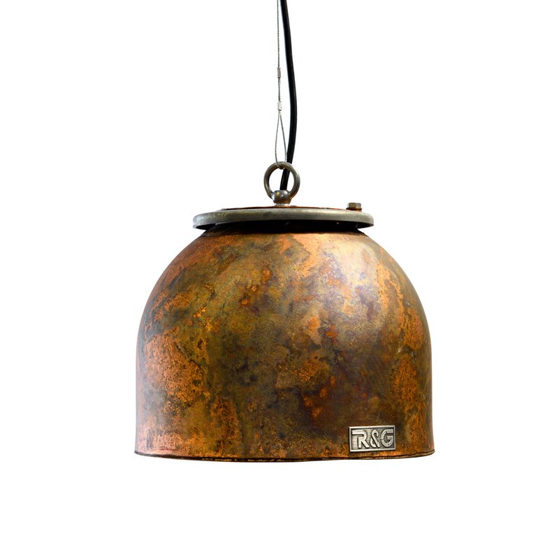 Kobber hængelampe "Flange M - Weathered"