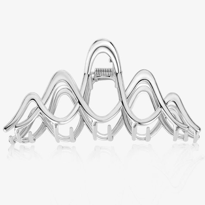 Sculptural Double Wave Large Claw Hair Clip
