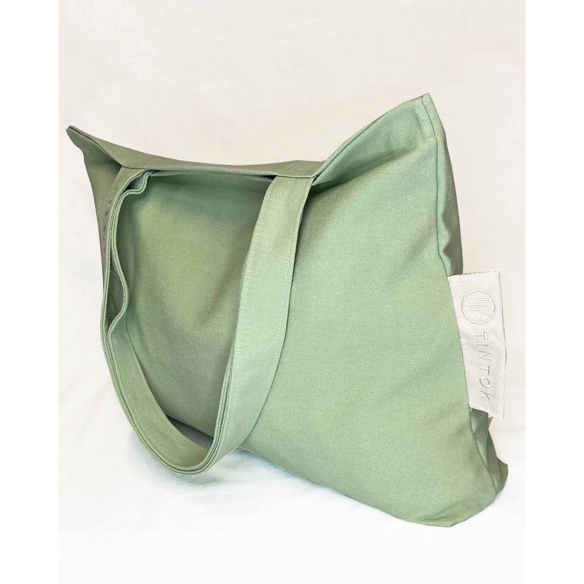 Sacca di tela rima - verde pastello