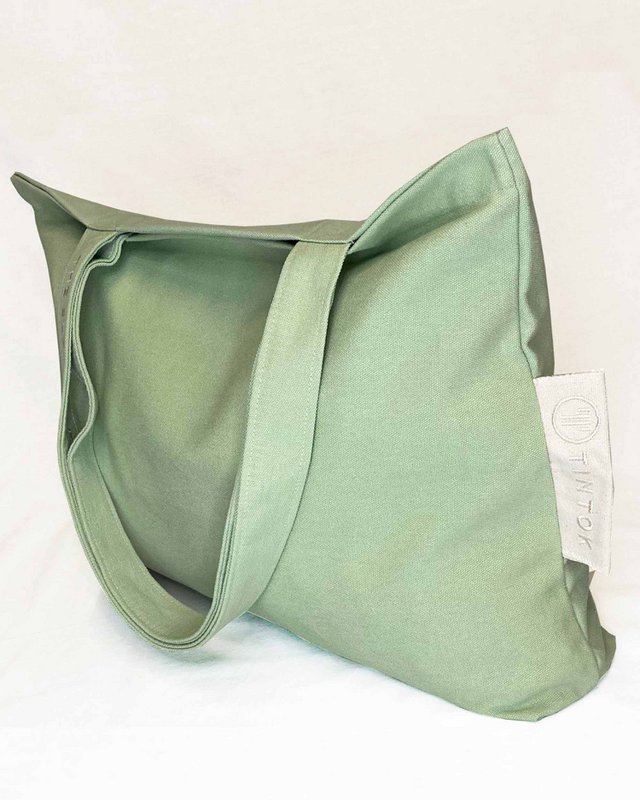 Sacca di tela rima - verde pastello
