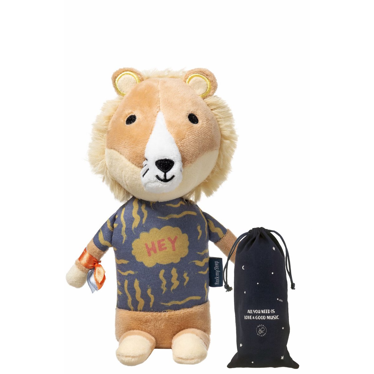 Freely playable music box Eddie the lion – cloth bag
