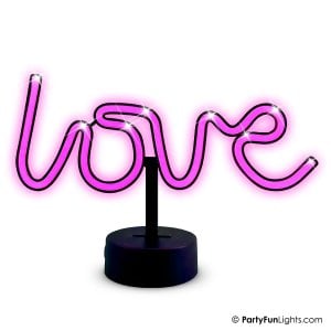LED-Neon-Love-Lampe – LOVE – rosa – mit USB und Batterien