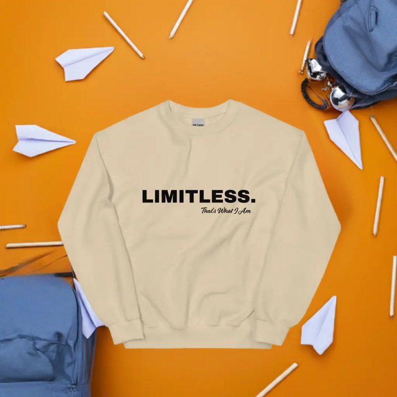 Ubegrænset unisex sweatshirt