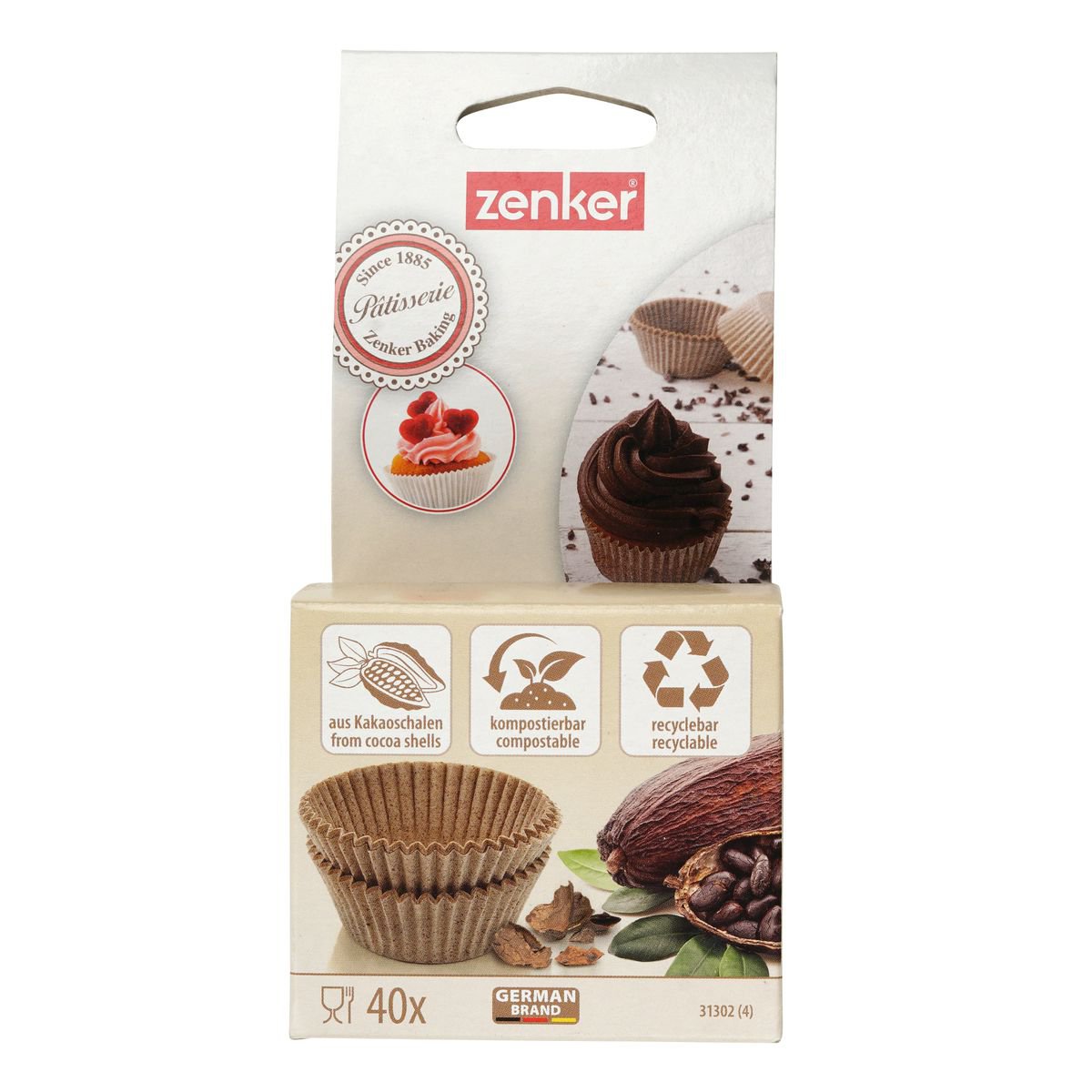 Zestaw 40 papierowych foremek na muffinki 7 cm Zenker Smart Pastry