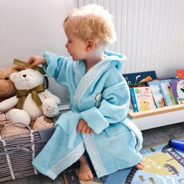 Smiley Bademantel aus Bio-Baumwolle für Kinder
