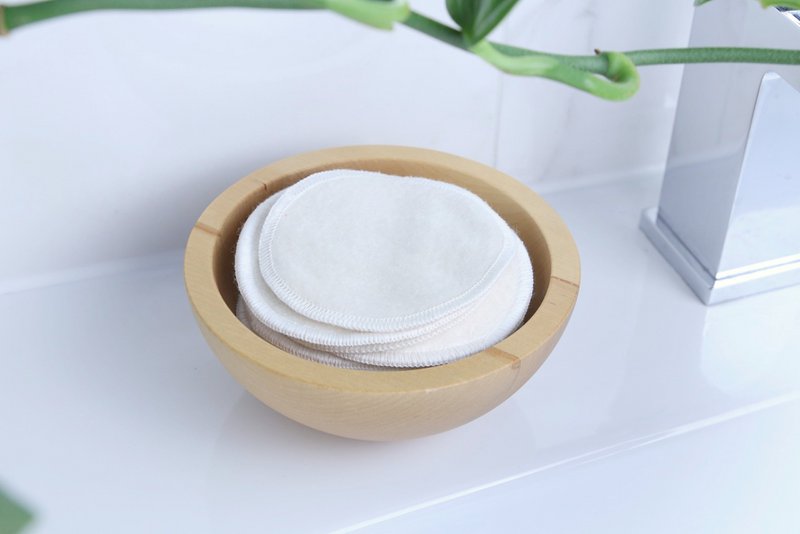 Genanvendelige makeupfjernerpuder sæt x 12 | Økologisk bomuld