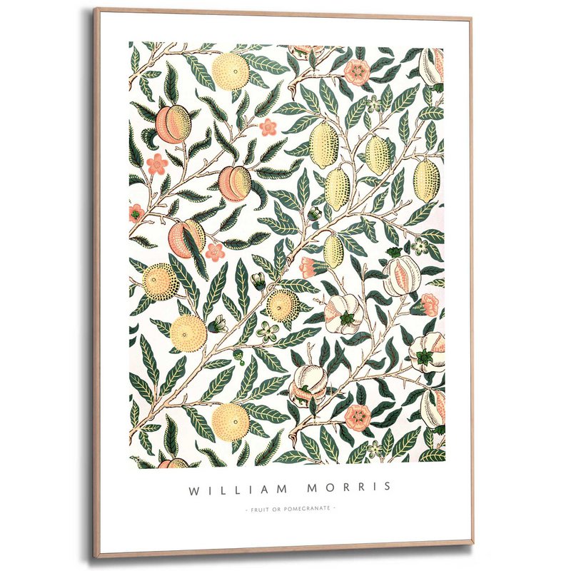 Painting Slim Frame William Morris - fruit or pomegranate 70x50