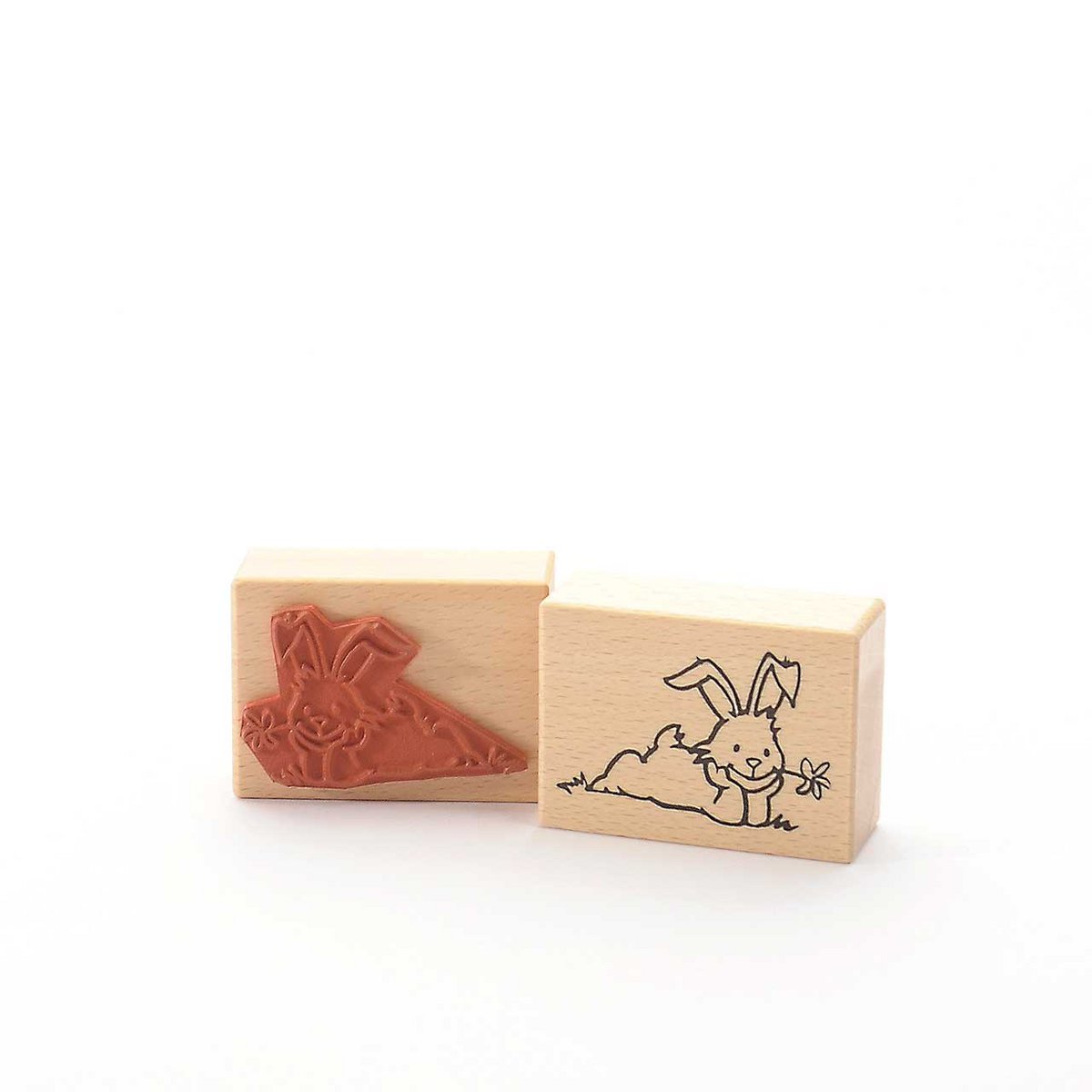 Stempel: Hase mit Blümchen
