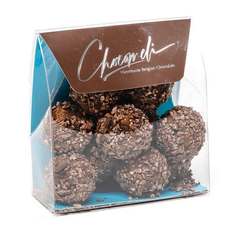 Ballotin von belgischen Schokoladentrüffeln (Kakaosnibs) 150 Grs