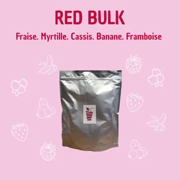 Red fruit preparation with strawberry, blueberry, banana, and raspberry flavors. Convenient and easy to prepare in 30 seconds.