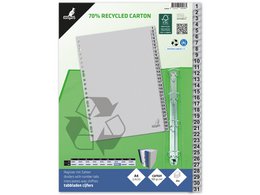 ECO tab Kangaro A4 numbers 180gr gray cardboard 23r 31pcs FSC