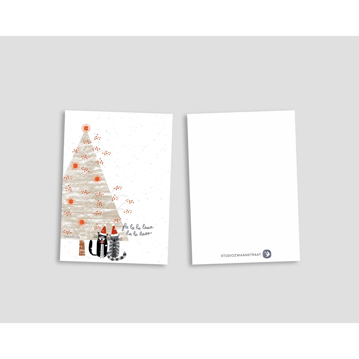 postcard - series 'Christmas' - 'Christmas cats'