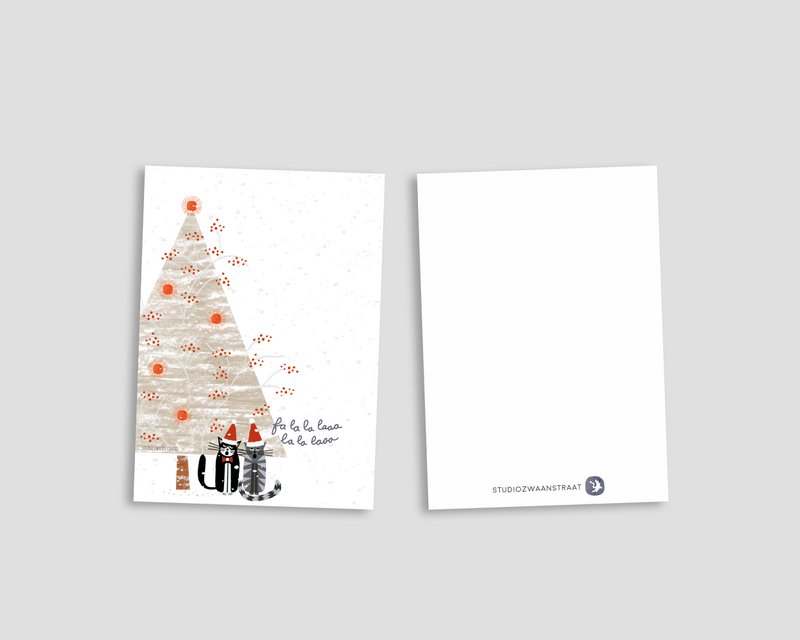 postkort - serie 'Christmas' - 'Julekatte'