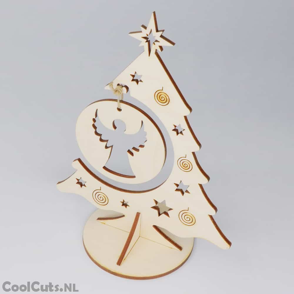 CoolCuts Wooden Christmas tree 22cm