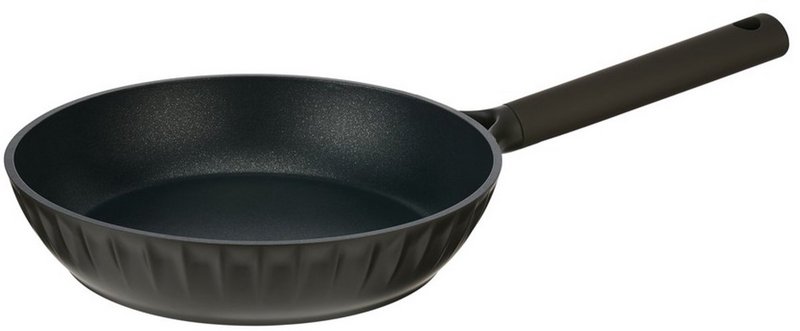 RESTO Padella Ø24 cm Ascella 94009 – Nera – Rivestimento Antiaderente Senza PFAS – Adatta per Induzione e Tutte le Fondi di Calore – Alluminio Riciclato