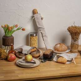 Lniana torba na chleb wielokrotnego użytku