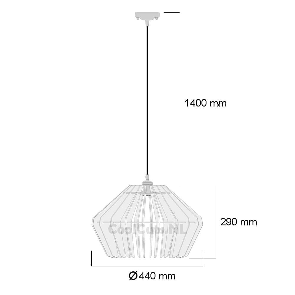 CoolCuts Spin Lámpara Colgante Marrón Ø44 cm