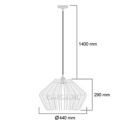 CoolCuts Spin Lámpara Colgante Marrón Ø44 cm