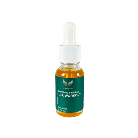 VOLLEDIGE WORKOUT • Gezichtsolie • Biologisch • Droge huid • 15ml